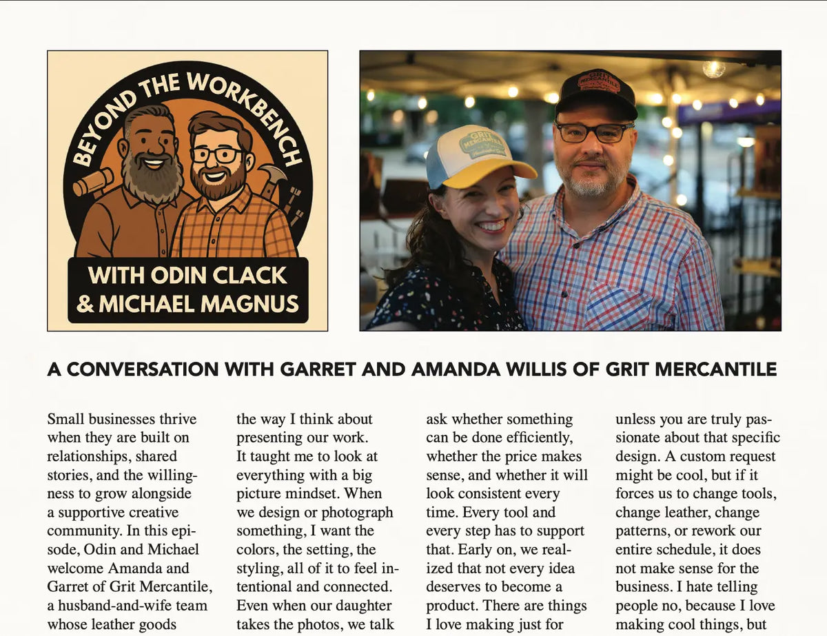 Round Rock Leather Goods Business Featured in International Magazine Grit Mercantile