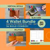 Bifold, Billfold, Card, Passport Wallet Pattern Bundle SVG PDF DXF Grit Mercantile