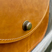 Handmade Leather Saddle Bag with Locking Latch | Ashley