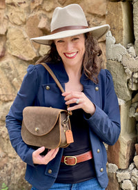 Handmade Leather Saddle Bag with Locking Latch | Ashley