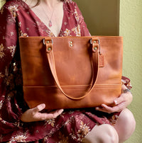 Horween Vegetable Tan Leather Large Tote Bag | Emma