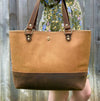 Two Tone Large Leather Tote Bag | Emma