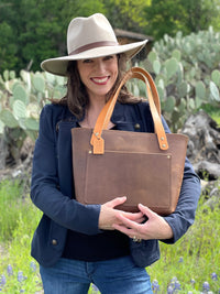 Simple Leather Tote Bag | Ethel