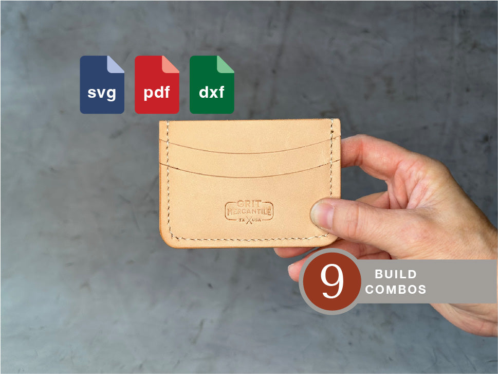 Front Pocket Wallet Digital Pattern SVG PDF DXF | Arthur