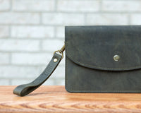 Gladys Leather Clutch Wristlet Grit Mercantile