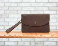 Gladys Leather Clutch Wristlet Grit Mercantile