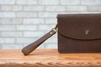 Gladys Leather Clutch Wristlet Grit Mercantile