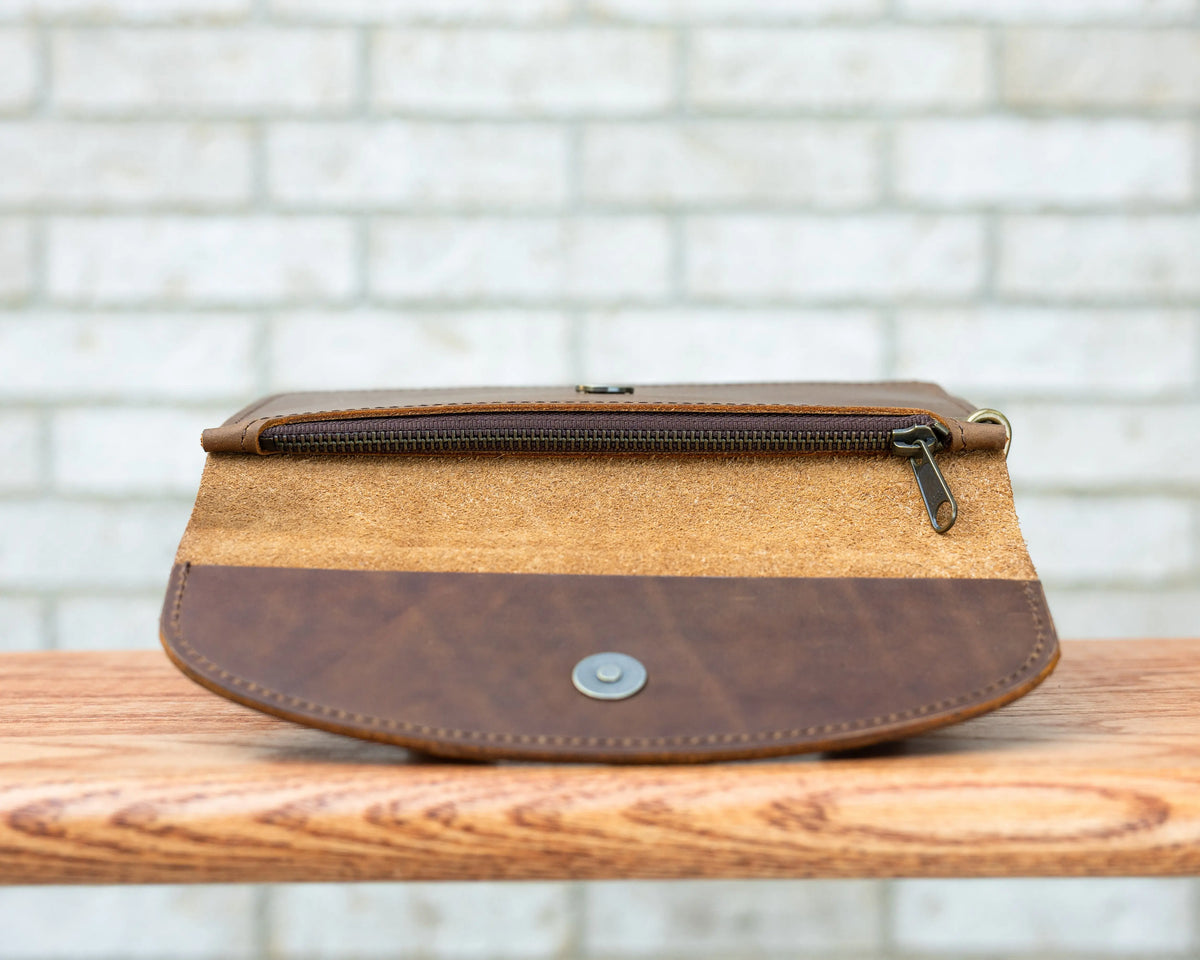 Gladys Leather Clutch Wristlet Grit Mercantile