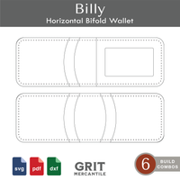 Billy Bifold Wallet Digital Pattern SVG PDF DXF