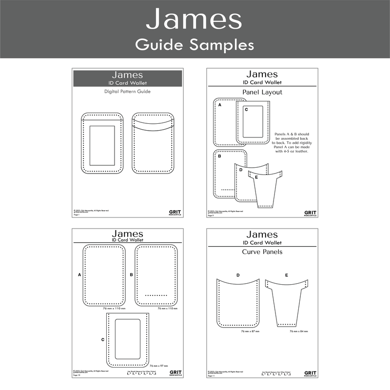 James Card Wallet Digital Pattern SVG PDF DXF