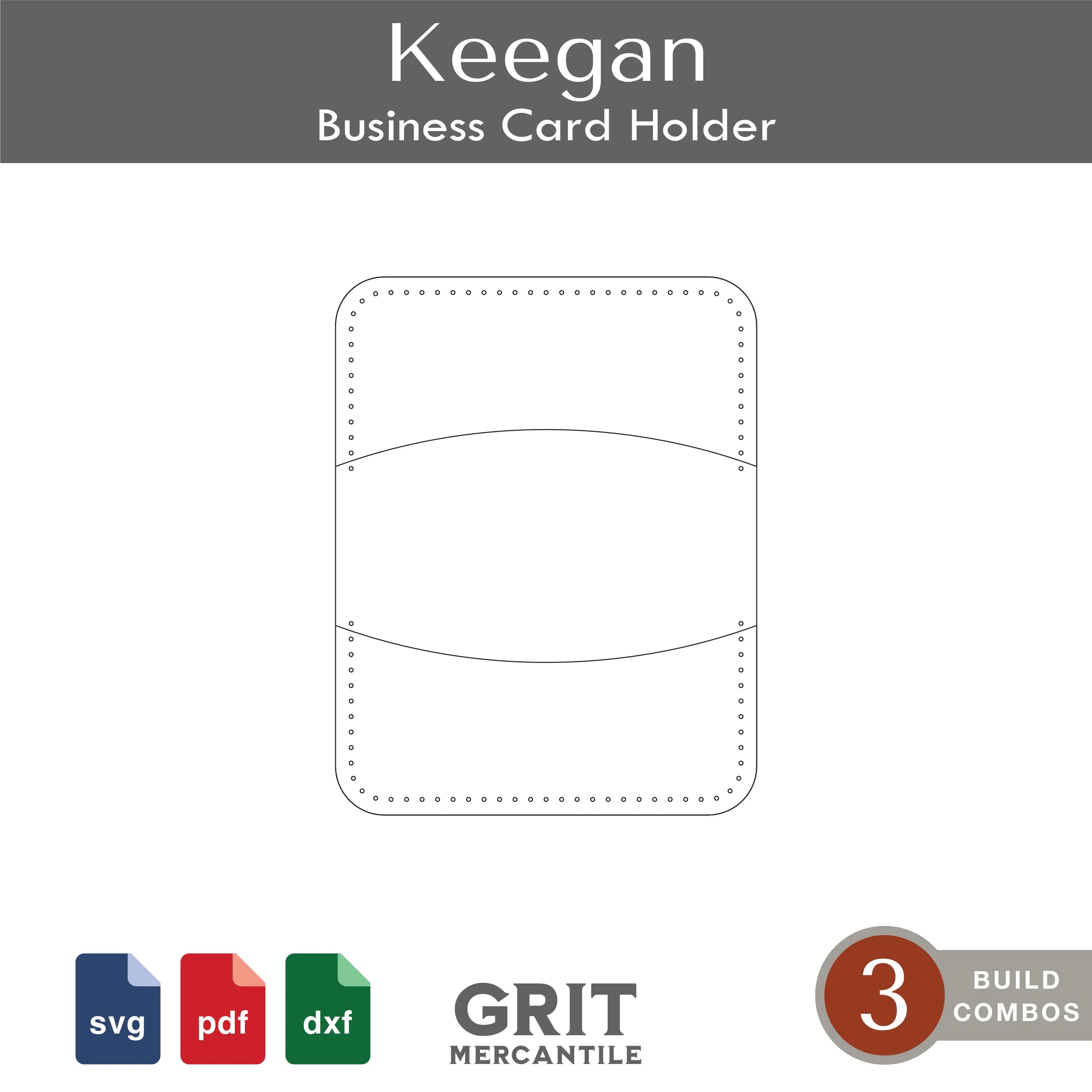 business card sleeve template Keegan Business Card Holder Digital Pattern SVG PDF DXF