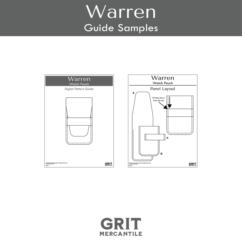 Warren Watch Pouch Digital Pattern SVG PDF DXF