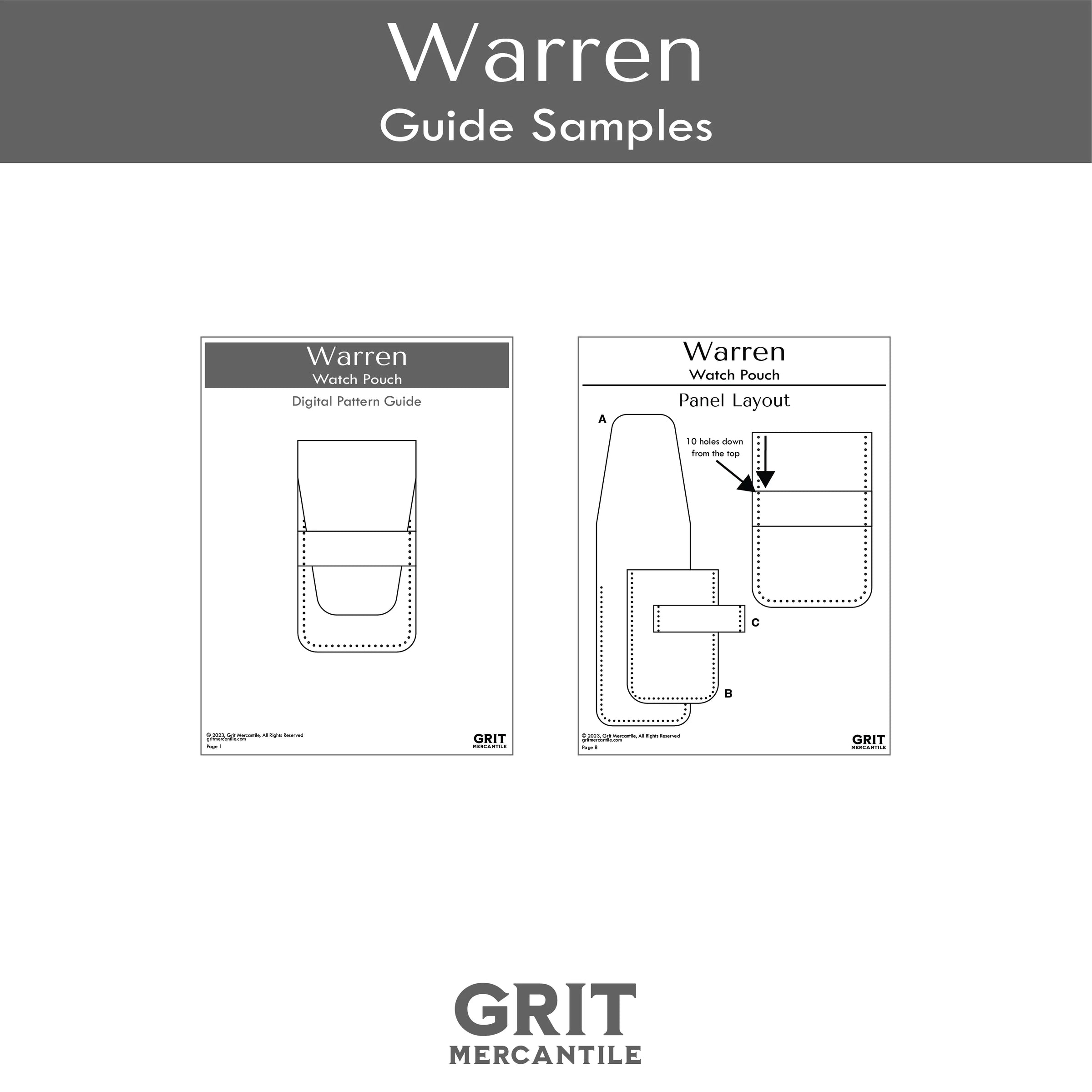 Accessories Pattern Bundle SVG PDF DXF | Warren, Keegan, Henderson Grit Mercantile