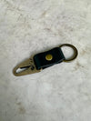 Antique Brass Leather Keychain | Clark