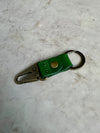 Antique Brass Leather Keychain | Clark