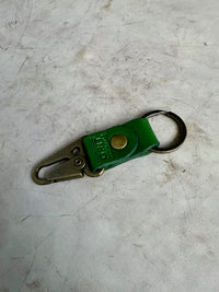 Antique Brass Leather Keychain | Clark