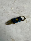 Antique Brass Leather Keychain | Clark