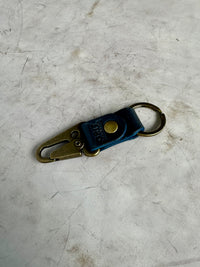 Antique Brass Leather Keychain | Clark