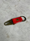 Antique Brass Leather Keychain | Clark