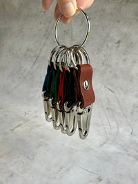 Nickel Leather Key Chain | Clark