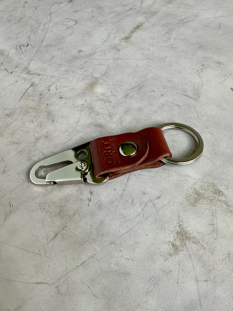 Nickel Leather Key Chain | Clark