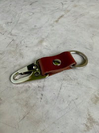 Nickel Leather Key Chain | Clark