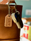 Leather Lip Balm Holder Keychain