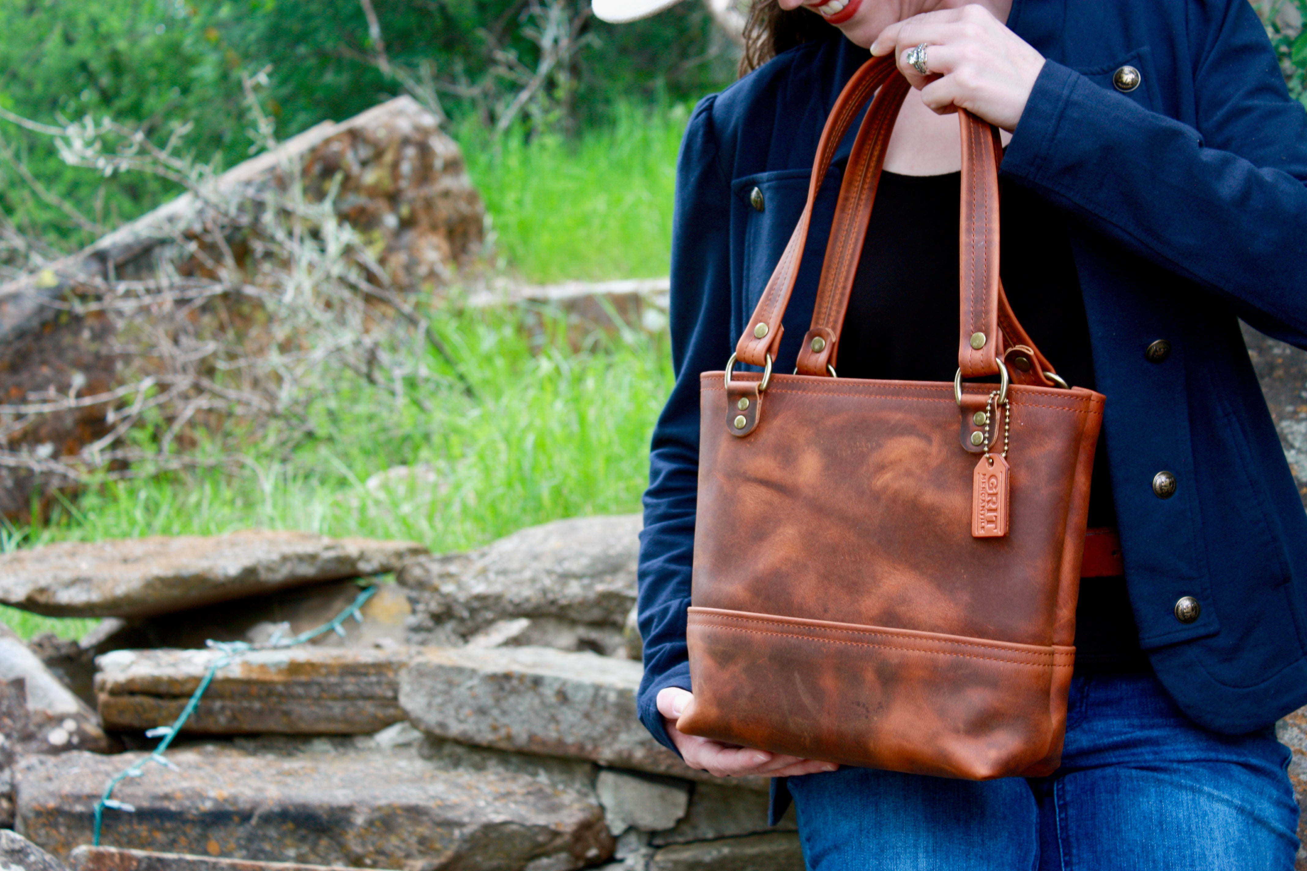 Horween Leather Mini Tote Bag Madeleine Horween Olde English