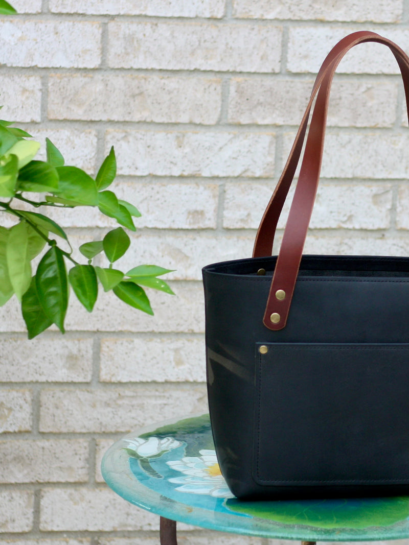 Simple Leather Tote Bag | Ethel