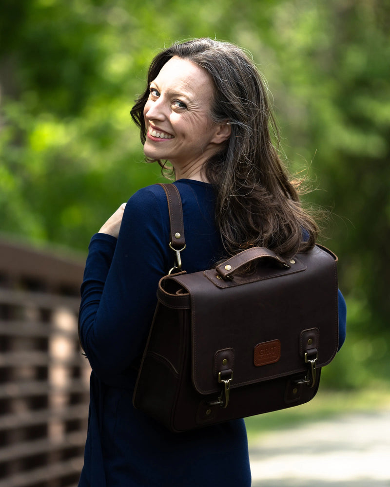 Thomas Large Satchel Briefcase Backpack Grit Mercantile