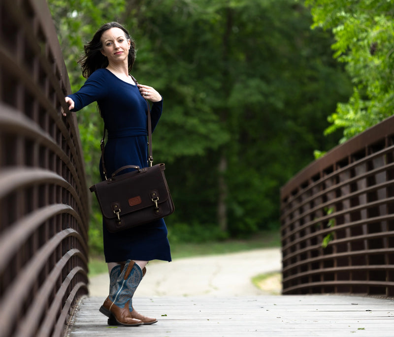 Thomas Large Satchel Briefcase Backpack Grit Mercantile