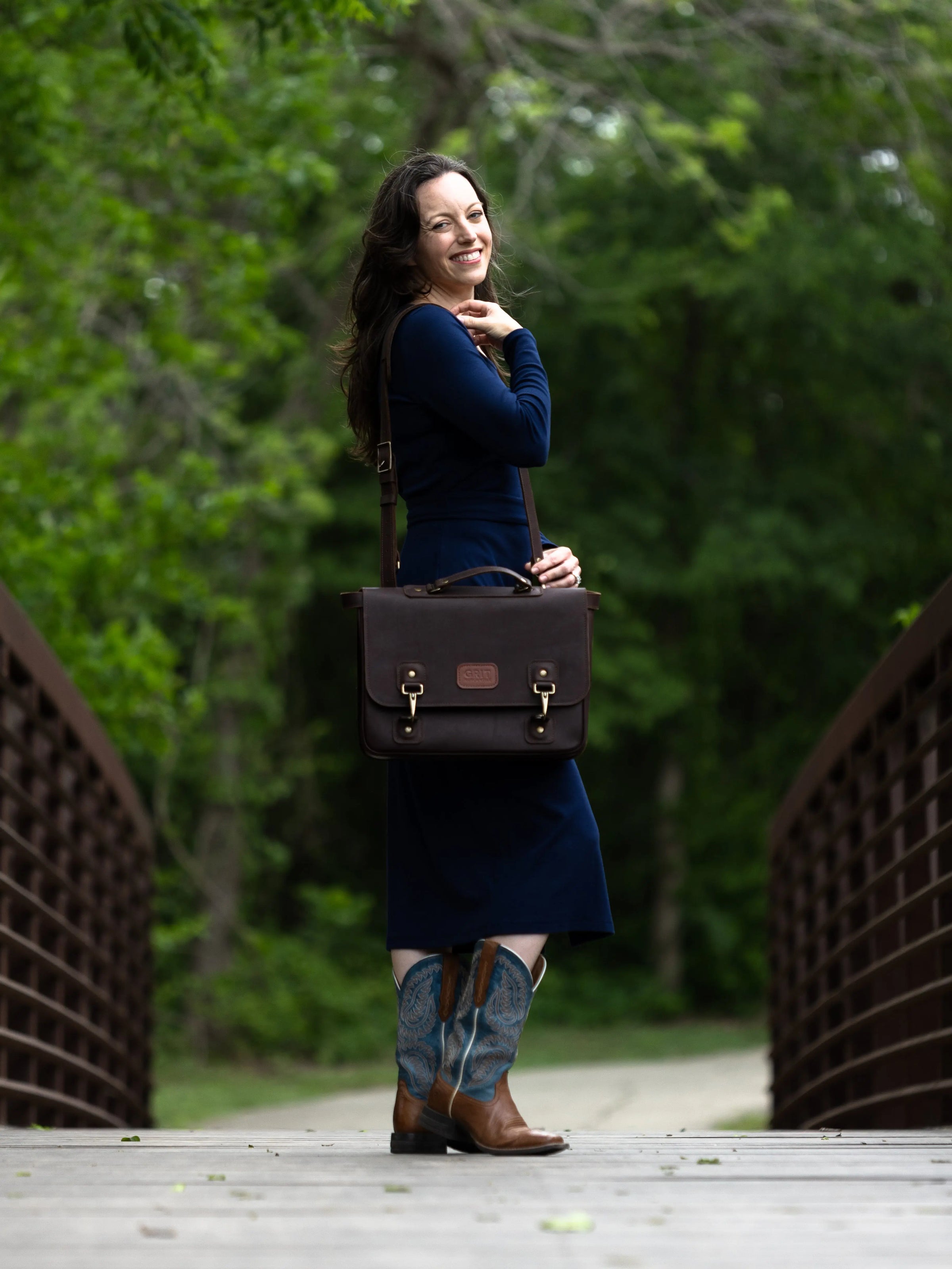 Thomas Large Satchel Briefcase Backpack Grit Mercantile