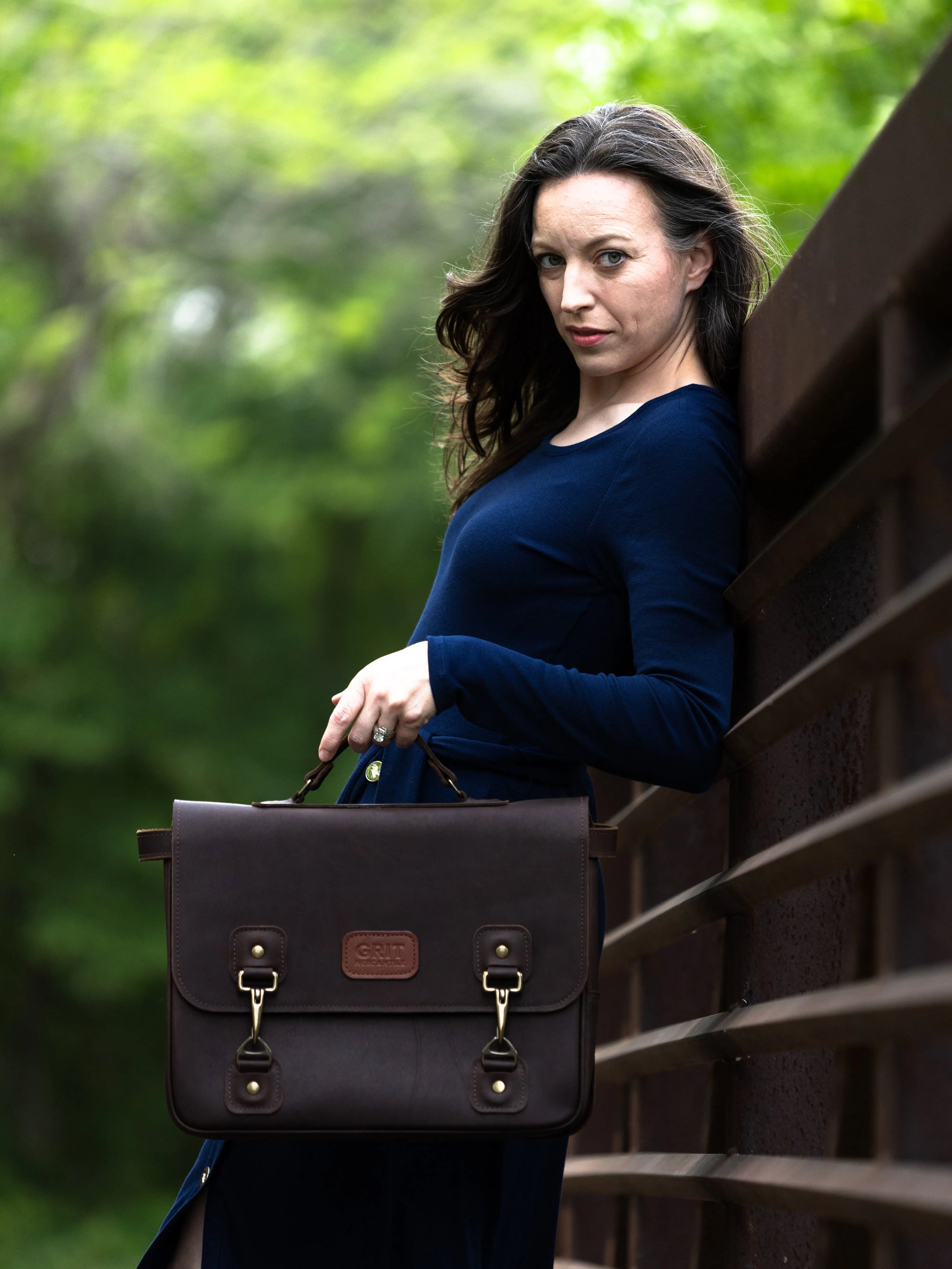 Thomas Large Satchel Briefcase Backpack Grit Mercantile