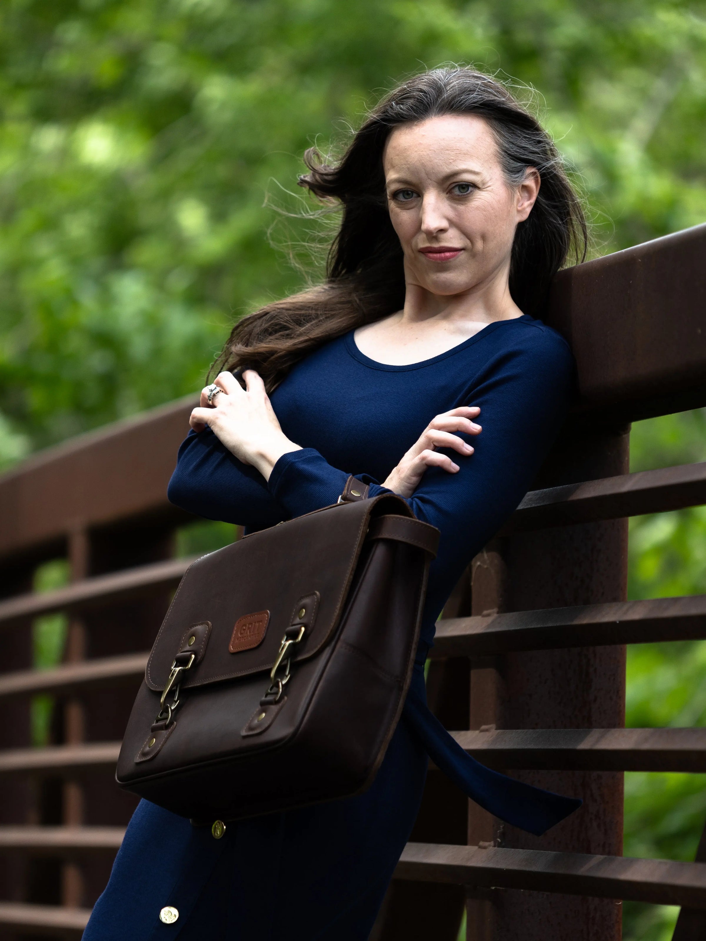 Thomas Large Satchel Briefcase Backpack Grit Mercantile