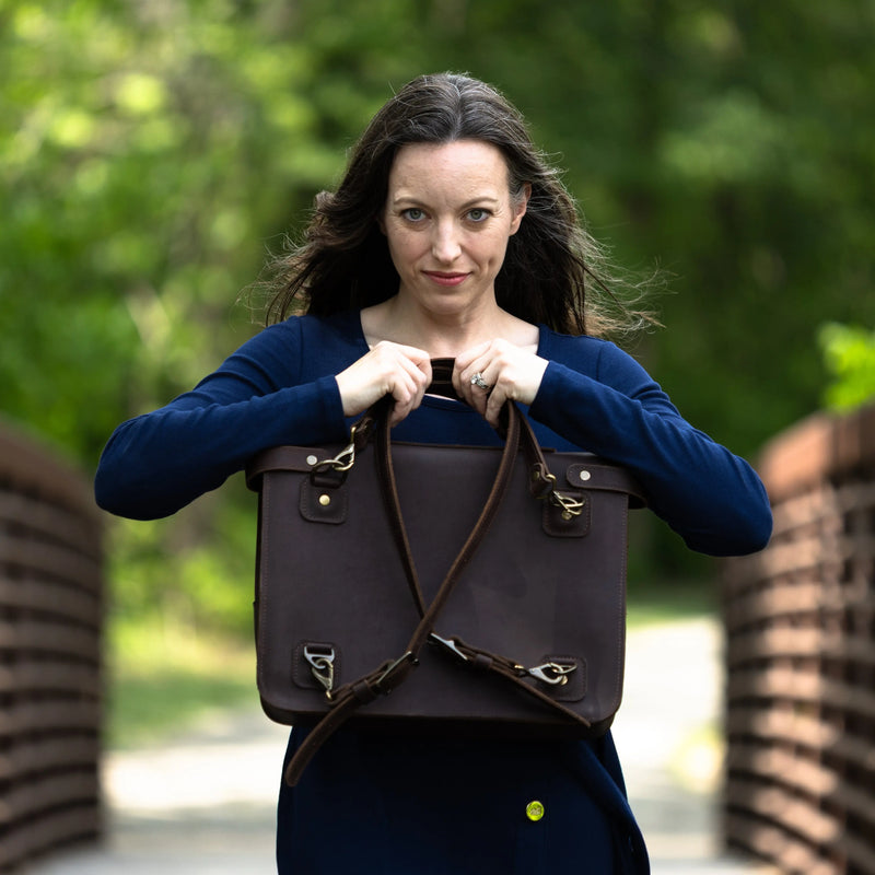 Thomas Large Satchel Briefcase Backpack Grit Mercantile