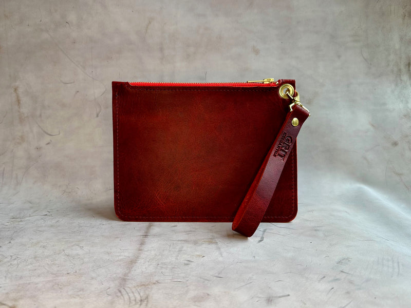 Wristlet Bag with Brass Hardware | Hattie