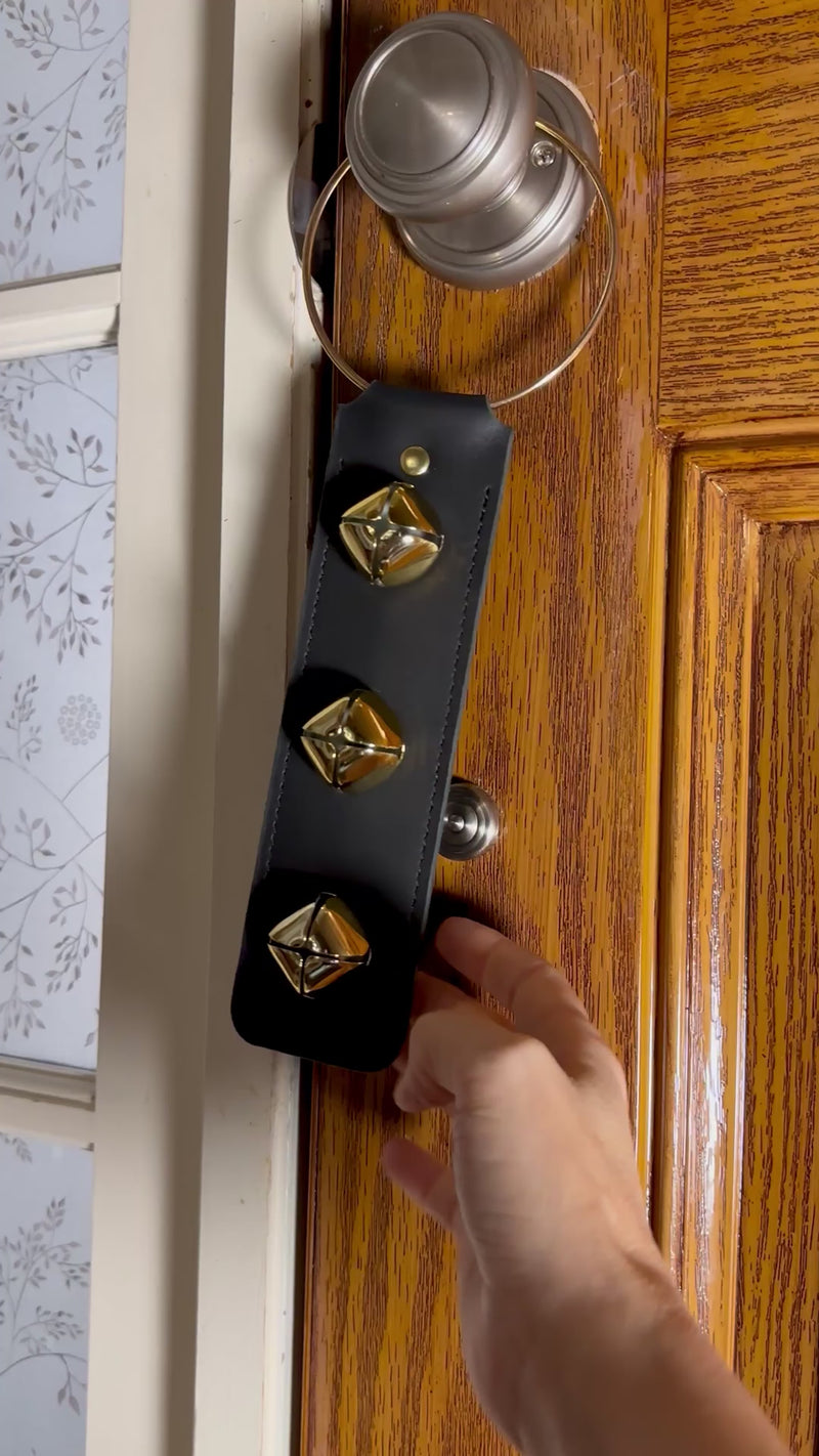 Leather Sleigh Bell Door Hanger